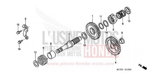 KICK STARTER SPINDLE XR400R4 de 2004